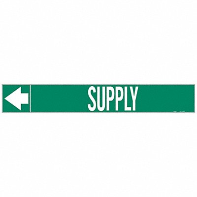 BRADY 20472 Pipe Marker Supply 1 in H 8 in W