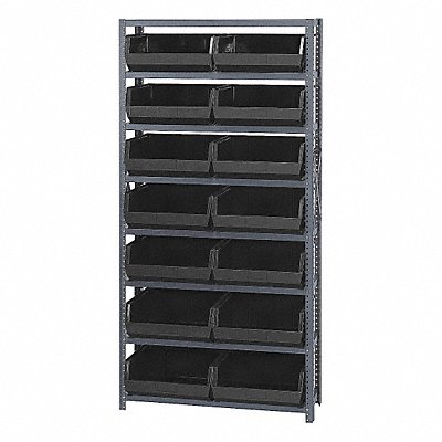 QUANTUM STORAGE SYSTEMS QSBU250BK E1500 Bin Shelving 12inx75inx36in Black