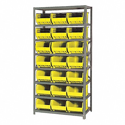 QUANTUM STORAGE SYSTEMS QSBU255YL E1501 Bin Shelving 18inx75inx36in Yellow