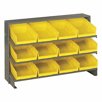QUANTUM STORAGE SYSTEMS QPRHA107YL E1542 Bench Pick Rack 12x21x36in Yellow