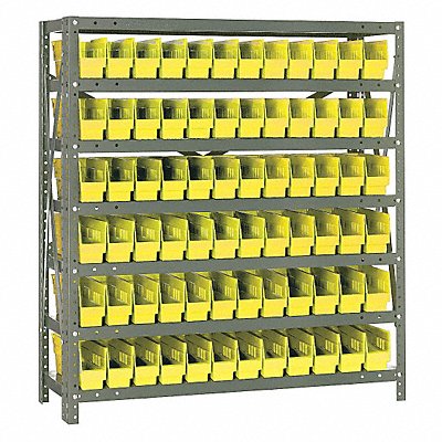 QUANTUM STORAGE SYSTEMS 1239100YL E1510 Bin Shelving 12inx39inx36in Yellow