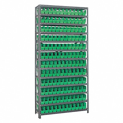 QUANTUM STORAGE SYSTEMS 1275100GN E1505 Bin Shelving 12inx75inx36in Green
