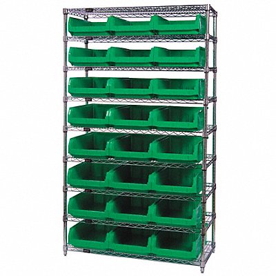 QUANTUM STORAGE SYSTEMS WR7532RD Bin Shlvng 18inx74inx42in Red