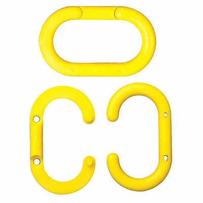 GRAINGER 5070210 Chain Link 2 in Yellow Acetal PK10