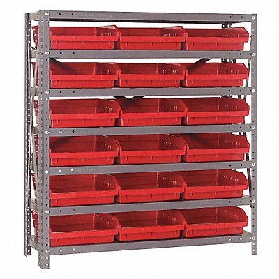 QUANTUM STORAGE SYSTEMS 1239109RD E1514 Bin Shelving 12inx39inx36in Red