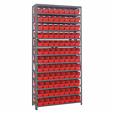 QUANTUM STORAGE SYSTEMS 1875103RD E1515 Bin Shelving 18inx75inx36in Red