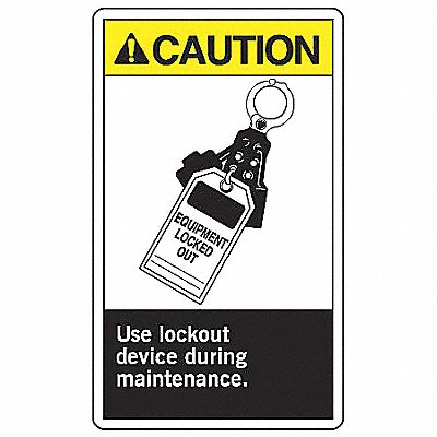 ACCUFORM LLKT606VSP Safety Label 5 inx3 1/2 in Vinyl PK5