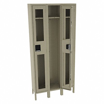TENNSCO CSL1212723SAND Wardrobe Locker Clearview 3 Wide 1 Tier Sand