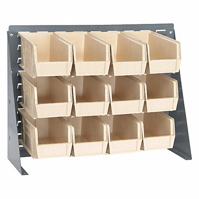 QUANTUM STORAGE SYSTEMS QBR272123012IV Louvrd Bnch Rk 1/4x21x27in Load Capacity 140lb