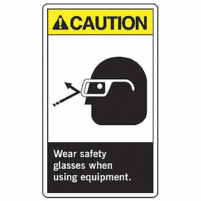 ACCUFORM LPPE613VSP Safety Label 5 inx3 1/2 in Vinyl PK5
