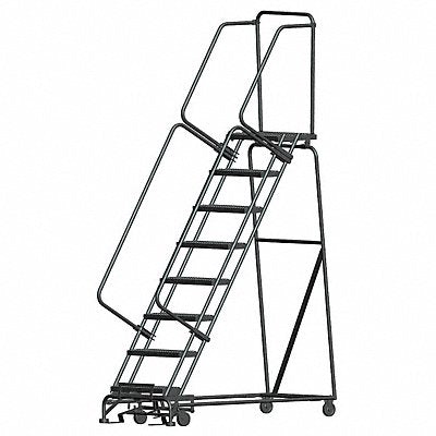 BALLYMORE WA083214G Lockstep Rolling Ladder Steel 80 In.H