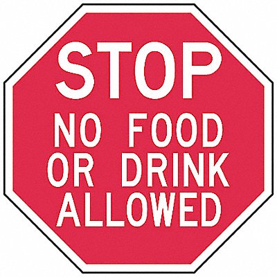 LYLE ST0226HA Eating Restriction Stop Sign 6x6in Alum