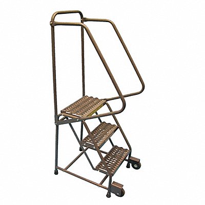 BALLYMORE H326TRXGREY Tilt and Roll Ladder Steel 28-1/2 In.H