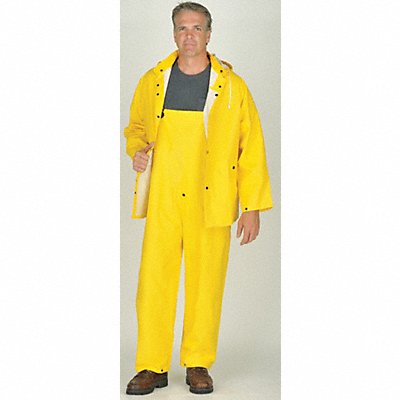 MIK 35100XL Rain Suit w/Jacket/Bib Unrated Yellow XL