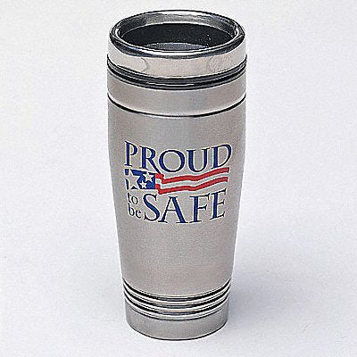 QUALITY RESOURCE GROUP 3771 Travel Mug Proud To Be Safe 18 oz.