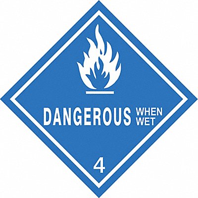 GRAINGER 9J396 DOT Container Label 4 Label W PK500