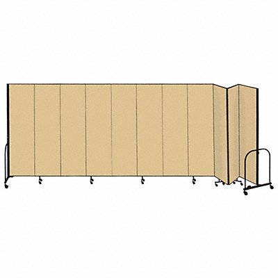 SCREENFLEX CFSL6811DO F1903 Partition 20Ft 5 In Wx6 Ft 8 In H Walnut