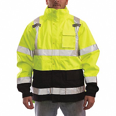 TINGLEY J24122 Rain Jacket Class 3 Type P Ylw/Grn 2XL