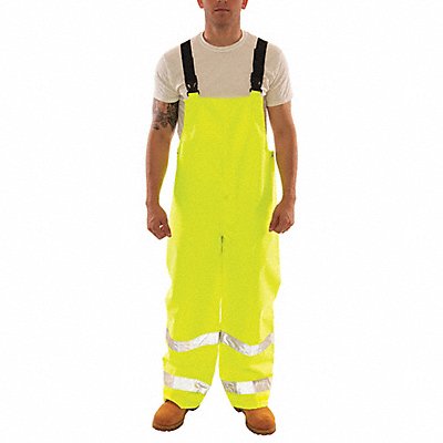 TINGLEY O24122 Rain Bib Overall Class E Yellow/Grn 4XL
