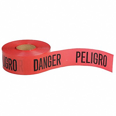 GRAINGER BT072 Barricade Tape Red 1 000 ft L 3 in