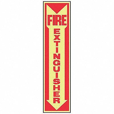 ACCUFORM MFXG551GP Fire Extinguisher Sign 18X4 R/YEL