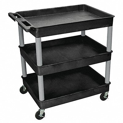 GRAINGER BKTC111GY Utility Cart 400 lb Load Cap. 3 Shelves