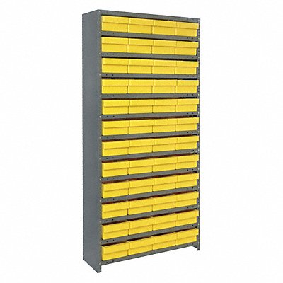 QUANTUM STORAGE SYSTEMS CL1875606YL E6888 Enclosed Bin Shelving 18x75x36in Yellow