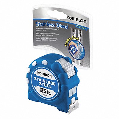 KOMELON SS125 Stainless Steel Tape Measure 1 Inx25 ft