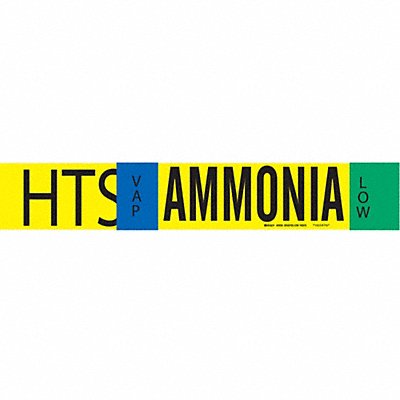 BRADY 59930 Pipe Marker Ammonia 4 in H 24 in W