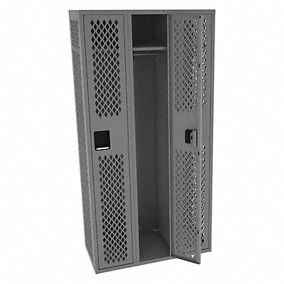 TENNSCO VSL121872CMEDGrey Wardrobe Locker Vent 3 Wide 1 Tier Grey