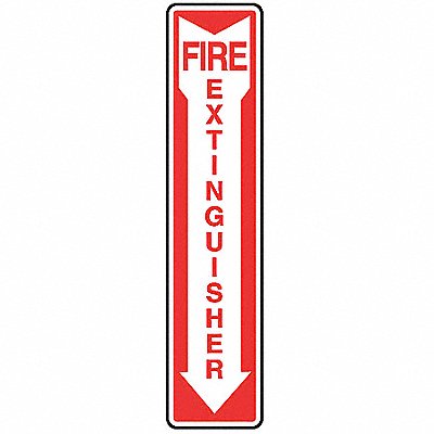 ACCUFORM MFXG545VS Fire Extinguisher Sign 18X4 R/WHT