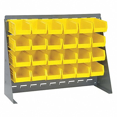 QUANTUM STORAGE SYSTEMS QBR272121024YL Louvrd Bnch Rk 1/4x21x27in Load Capacity 140lb