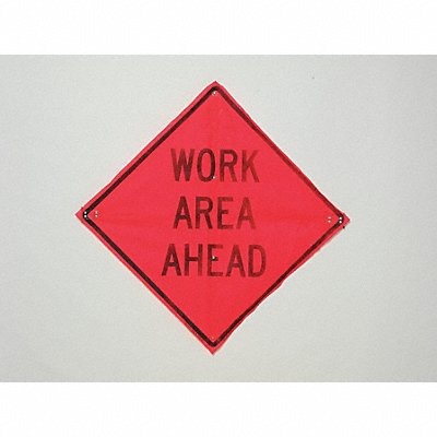 EASTERN METAL SIGNS AND SAFETY C36EMO3FHHDWORKAREAAHEAD Work Area Ahead Traffic Sign 36 x 36