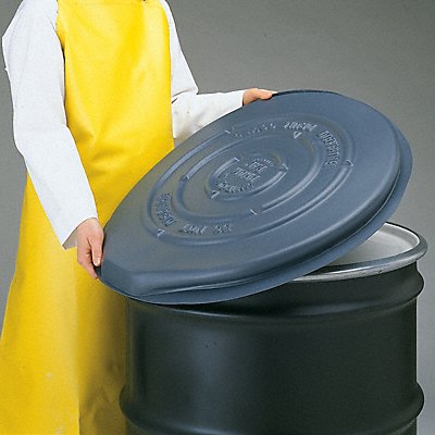 GRAINGER 9049003 Drum Cover Grey LLDPE 55 gal