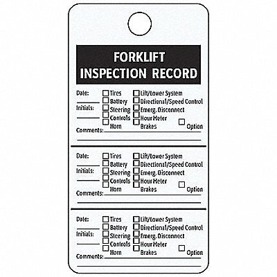 SEE ALL INDUSTRIES ILFORK Label Foil 3x4.25 In Forklift PK25