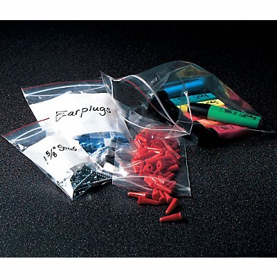 MINIGRIP RED LINE MGRL2W0609 Reclosable Poly Bag Zip Seal PK1000