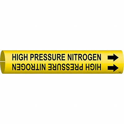 BRADY 4195B Pipe Marker High Pressure Nitrogen 7/8in H