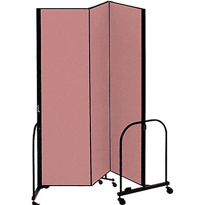 SCREENFLEX CFSL683DM F1879 Partition 5 Ft 9 In W x6 Ft 8 In H Rose
