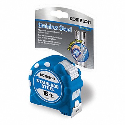 KOMELON SS116 Tape Measure Stainless Steel 1 x 16 ft.