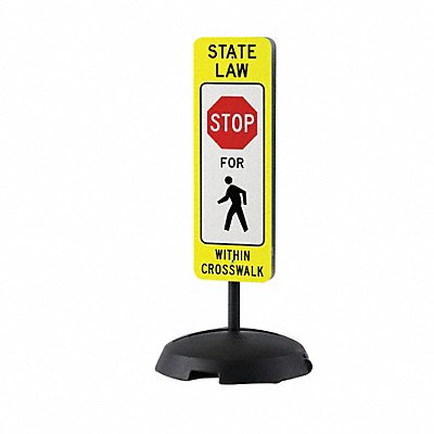 TAPCO 37305103B Traffic Sign 36 x 12 White Yellow