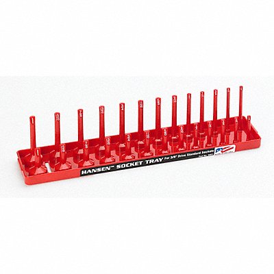 HANSEN 3801 Socket Tray Red Plastic