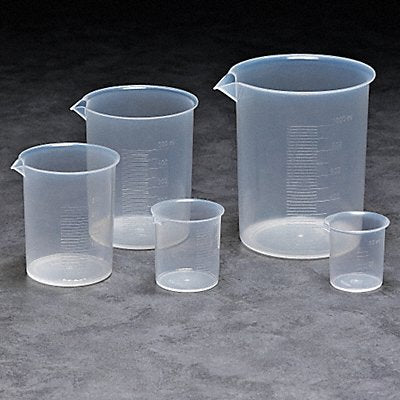 GRAINGER BPSET5 Beaker Set 50 mL-1 L 55 mm-123 mm Dia