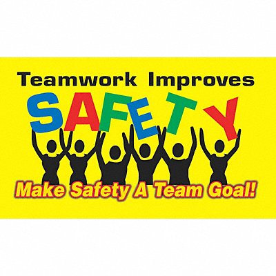 ACCUFORM MBR424 Safety Banner 28in x 48in Poly Sheeting