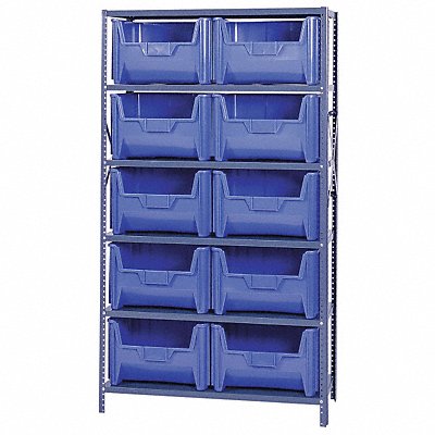 QUANTUM STORAGE SYSTEMS QSBU700BL F1001 Bin Shelving 18inx75inx42in Blue