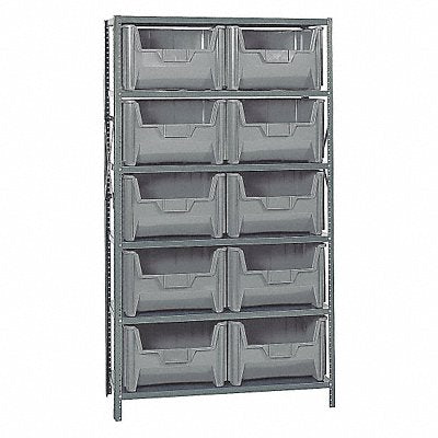QUANTUM STORAGE SYSTEMS QSBU700GY F1001 Bin Shelving 18inx75inx42in Grey