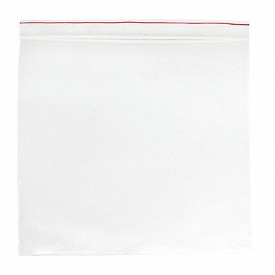 MINIGRIP RED LINE MGRL4WH0406 Reclosable Poly Bag Zip Seal PK1000