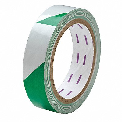 GRAINGER 8TME4 E0415 Floor Tape Green/White 1 inx54 ft Roll