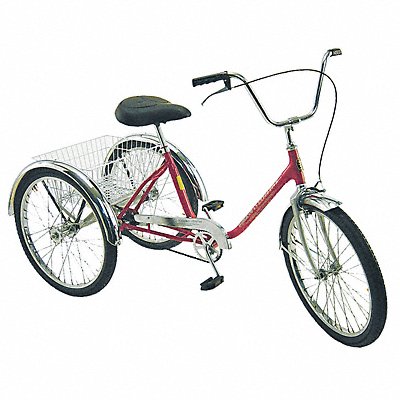 WORKSMAN EXECCBORG Tricycle 24 Wheel Orange 275 lb Cap.