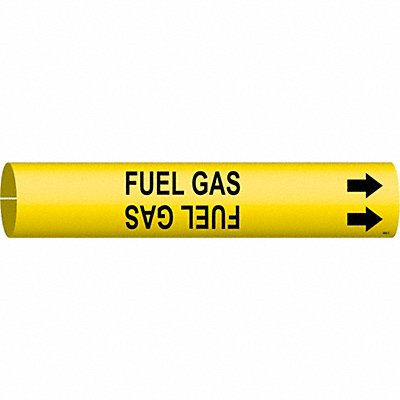 BRADY 4062C Pipe Marker Fuel Gas 2 in H 2 in W