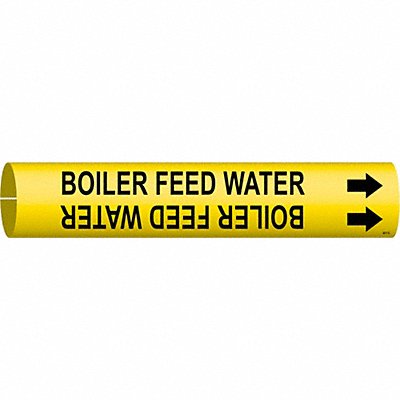 BRADY 4017D Pipe Marker Boiler Feed Watr 2 13/16in H